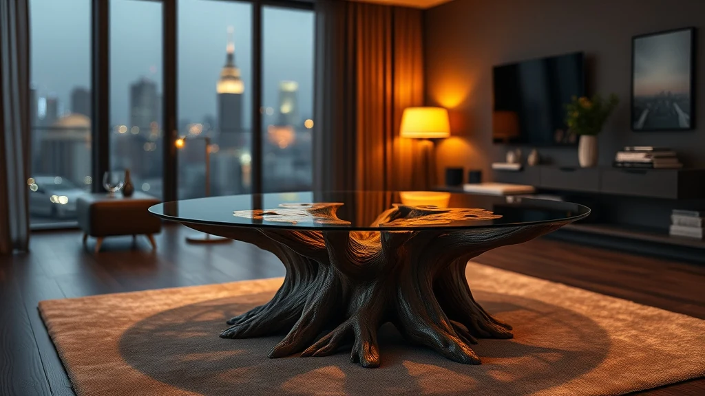 Root table inside a luxury Cairo apartment